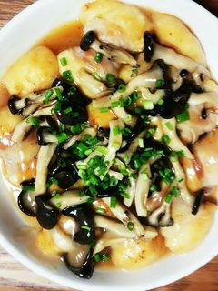 豆腐巾着の豚バラ巻きあんかけ-レシピのメイン写真
