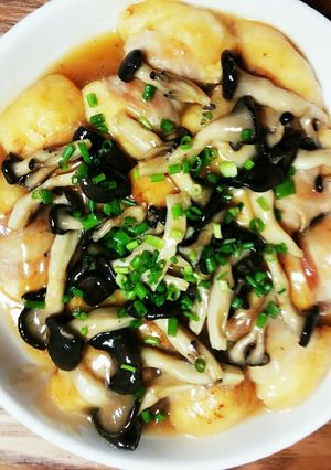 豆腐巾着の豚バラ巻きあんかけ-レシピのメイン写真