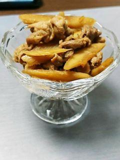 簡単副菜♪豚肉とごぼうのしぐれ煮-レシピのメイン写真