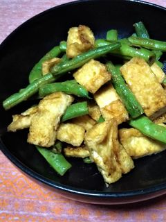 いんげんと油揚げのみそ炒め-レシピのメイン写真