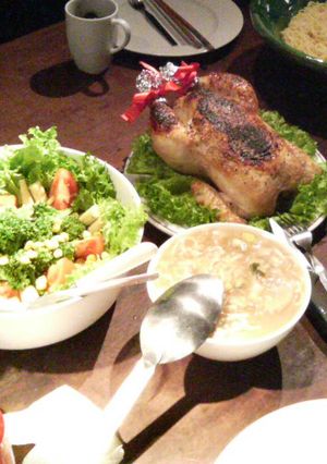 見栄え十分X'mas チキンのライス詰め-レシピのメイン写真