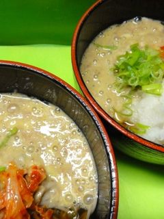 *冷たいとろろキムチおろしかけ蕎麦*-レシピのメイン写真