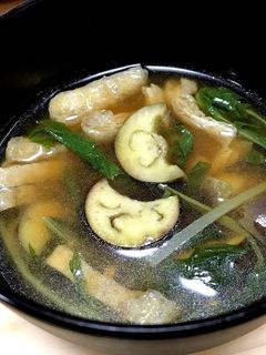 なすと油揚げのおみそ汁-レシピのメイン写真