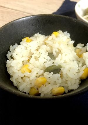 コーンと枝豆の柚子ご飯:-)-レシピのメイン写真