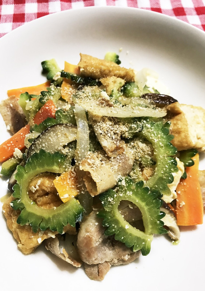 ゴウヤと厚揚げの野菜炒め-レシピのメイン写真