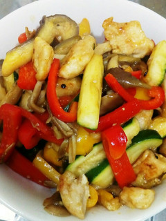 やわらか鶏胸肉と夏野菜のカレー風味炒め☆-レシピのメイン写真