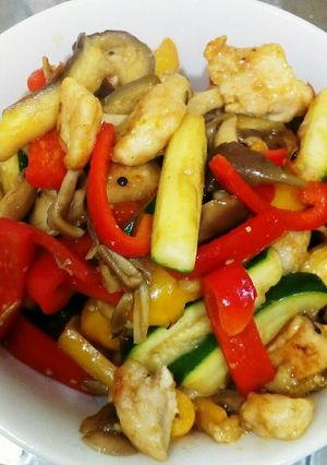 やわらか鶏胸肉と夏野菜のカレー風味炒め☆-レシピのメイン写真