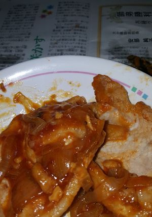 蒙古タンメンの汁でポークチャップ！-レシピのメイン写真