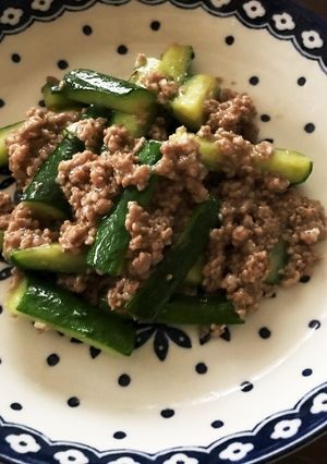 豚ひき肉ときゅうりの中華炒め-レシピのメイン写真