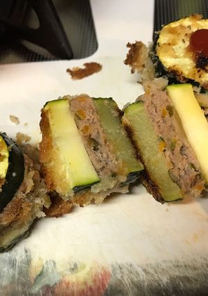 ズッキーニのハンバーグパン粉グリル焼き-レシピのメイン写真