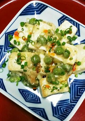豆腐と塩えんどう豆の炒めもの-レシピのメイン写真