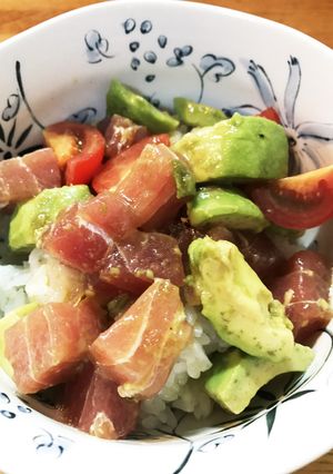 ☆カフェ飯☆まぐろとアボカドのポキ丼-レシピのメイン写真