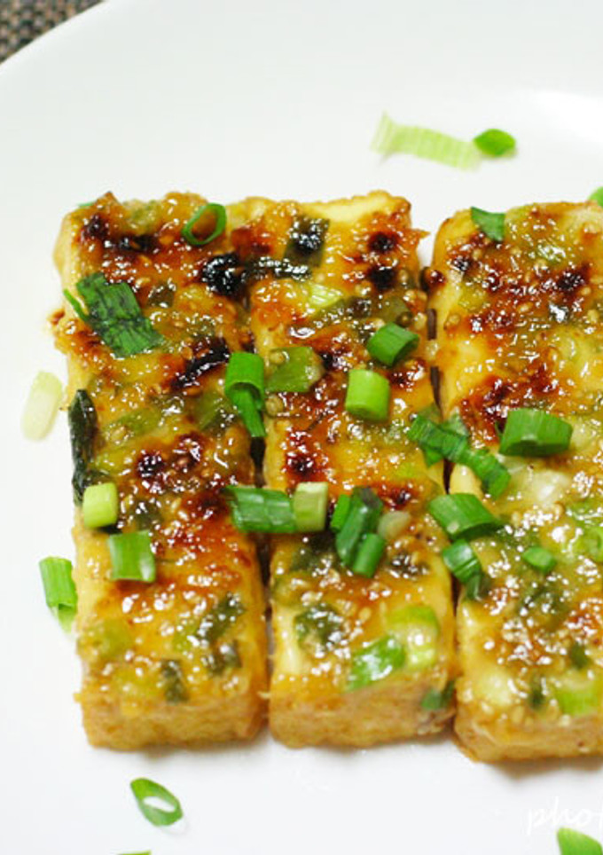 厚揚げの胡麻ねぎ味噌マヨネーズ焼き-レシピのメイン写真