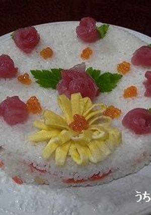 おすしのケーキ-レシピのメイン写真