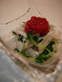 ささみ&貝割れの梅肉和え-レシピのメイン写真