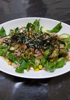 ランチに簡単子供でも作れるサラダうどん-レシピのメイン写真