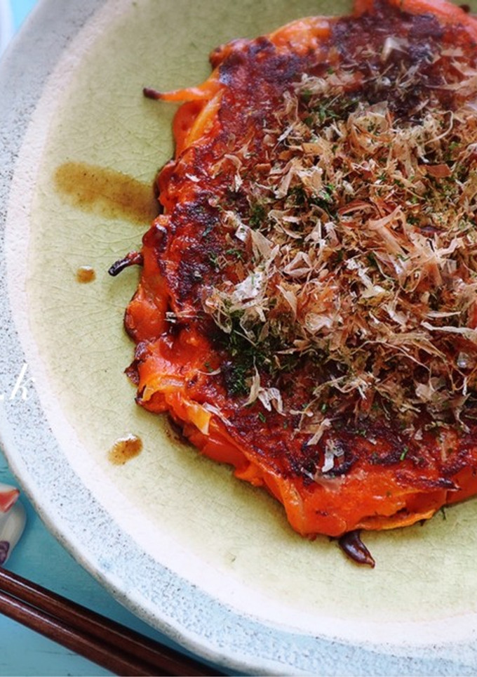 野菜ジュースで☆簡単玉ねぎのお好み焼き風-レシピのメイン写真