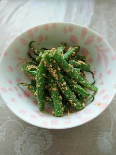簡単!いんげんの胡麻和え-レシピのメイン写真