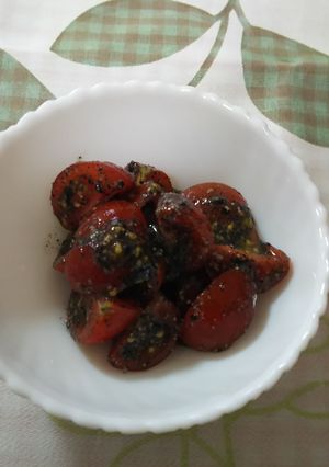 プチトマトの胡麻・昆布茶和え-レシピのメイン写真