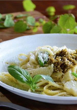 しらすのジェノベーゼのパスタ　三角屋水産-レシピのメイン写真