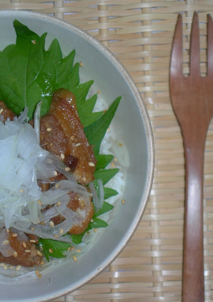 あまった角煮で　シソ角煮丼♪♪-レシピのメイン写真