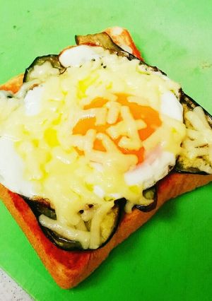 焼いて乗せるだけ☆ナスピザ風トースト-レシピのメイン写真