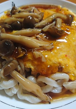 甘酢あんかけ☆カニタマ冷やしうどん-レシピのメイン写真