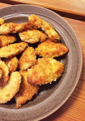 鶏胸肉でチキンカツ風パン粉焼き♪-レシピのメイン写真