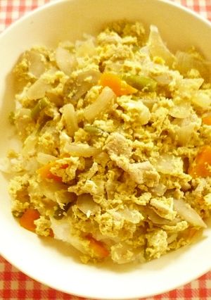 ごぼうの卵とじ丼・保育園給食-レシピのメイン写真
