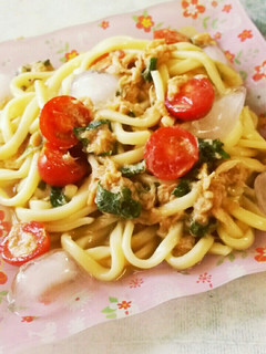 めんつゆで❗シソ香るツナね冷やしうどん❗-レシピのメイン写真
