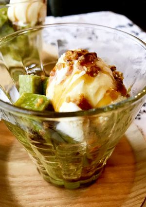 あま酒抹茶寒天-レシピのメイン写真