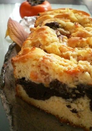 柿のマーブルケーキ-レシピのメイン写真
