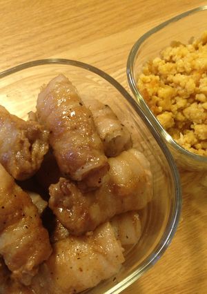 甘酸っぱい角煮風&ついでに炒り卵-レシピのメイン写真