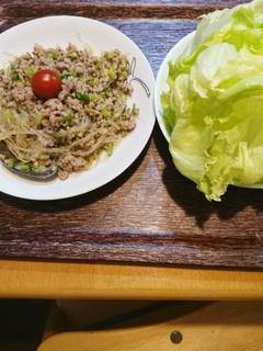 超簡単!春雨と挽き肉のレタス包み-レシピのメイン写真