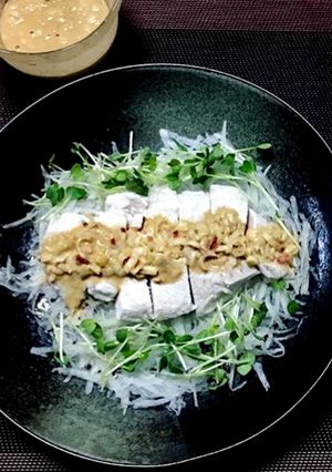 茹で鶏の胡麻ネギたれ-レシピのメイン写真