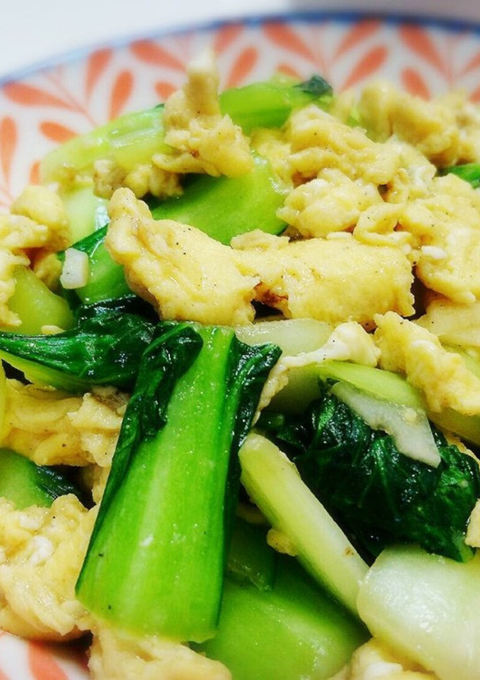 青梗菜とふんわり卵の合わせ炒め♪-レシピのメイン写真