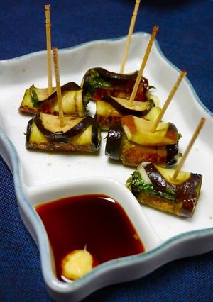 簡単！大葉チーズの茄子マキマキ-レシピのメイン写真