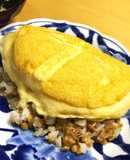 納豆とちりめんの和風オムライス