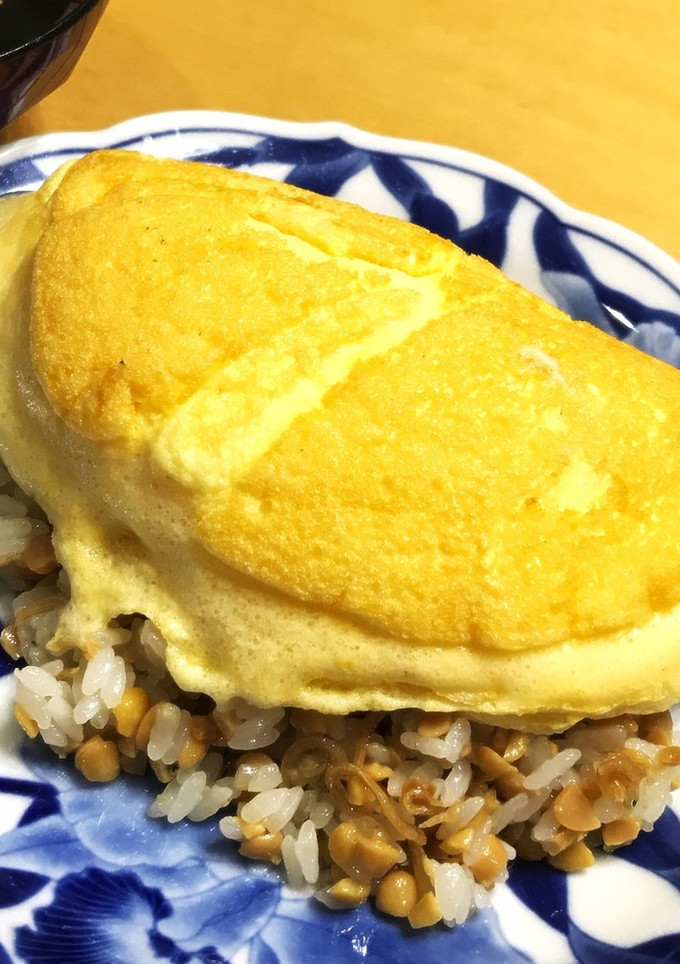 納豆とちりめんの和風オムライス-レシピのメイン写真