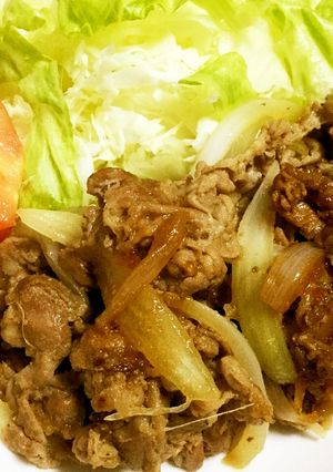 超楽々 経済的豚肉しょうが焼き作ります。-レシピのメイン写真