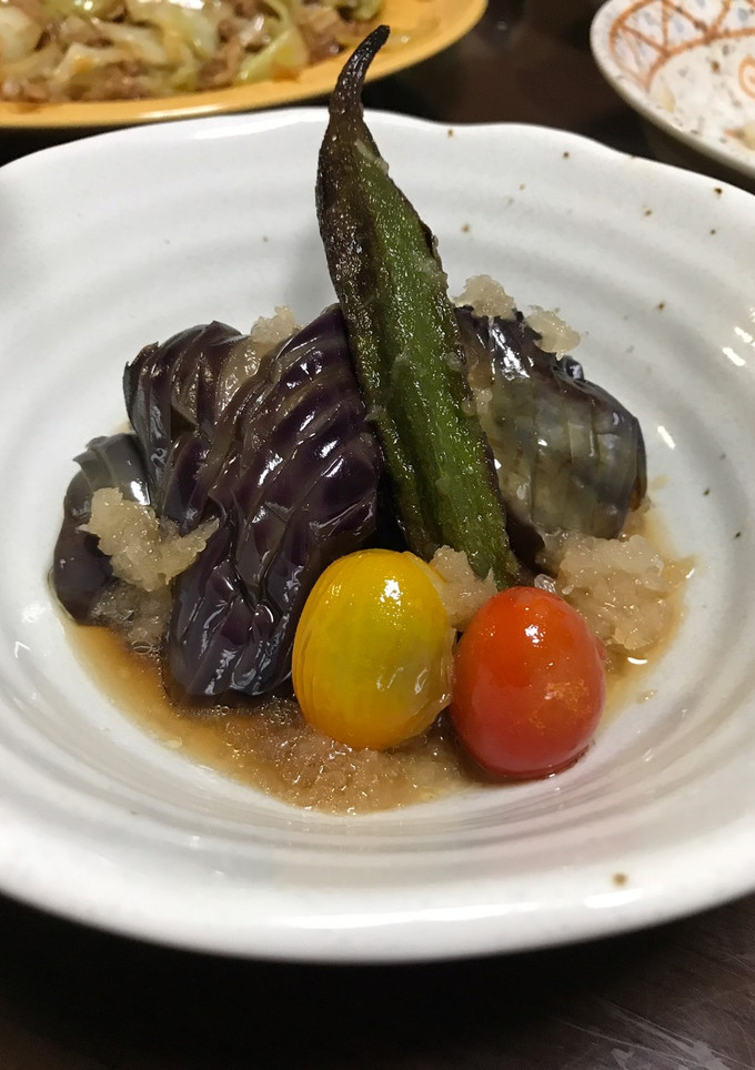 簡単常備菜♪夏野菜揚げ浸し.おろし添え-レシピのメイン写真
