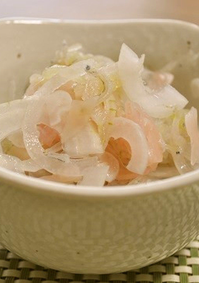 新玉ねぎときゅうりとジャコの甘酢和え-レシピのメイン写真