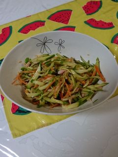 冷やし中華スープできゅうりとツナのサラダ-レシピのメイン写真