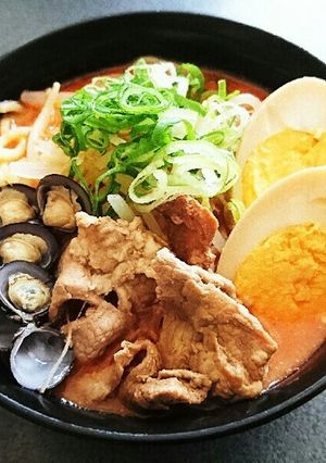 しじみ味噌汁の残りで冷たい味噌ラーメン-レシピのメイン写真