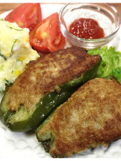 簡単☆ピーマンの肉詰め☆ハンバーグ-レシピのメイン写真