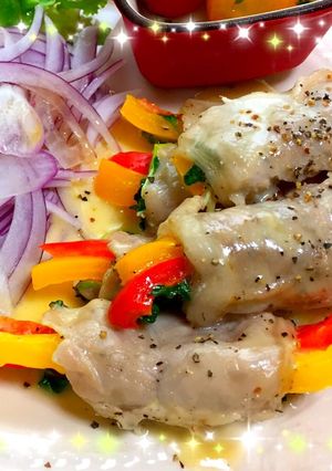 レンジで簡単☆豚肉のチーズパプリカロール-レシピのメイン写真