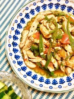 ダイエットに!簡単★胸肉の中華炒め-レシピのメイン写真