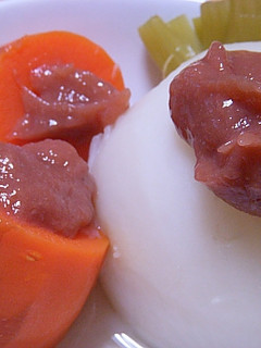 かぶとにんじんの炊き合わせ梅肉添え-レシピのメイン写真