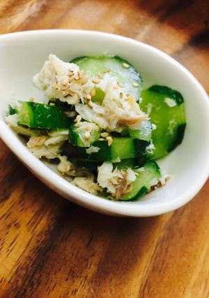 調味料1つで簡単！塩鯖と胡瓜の酢の物♡-レシピのメイン写真