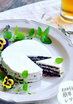 材料3つ！オレオのレアチーズケーキ☆★☆-レシピのメイン写真